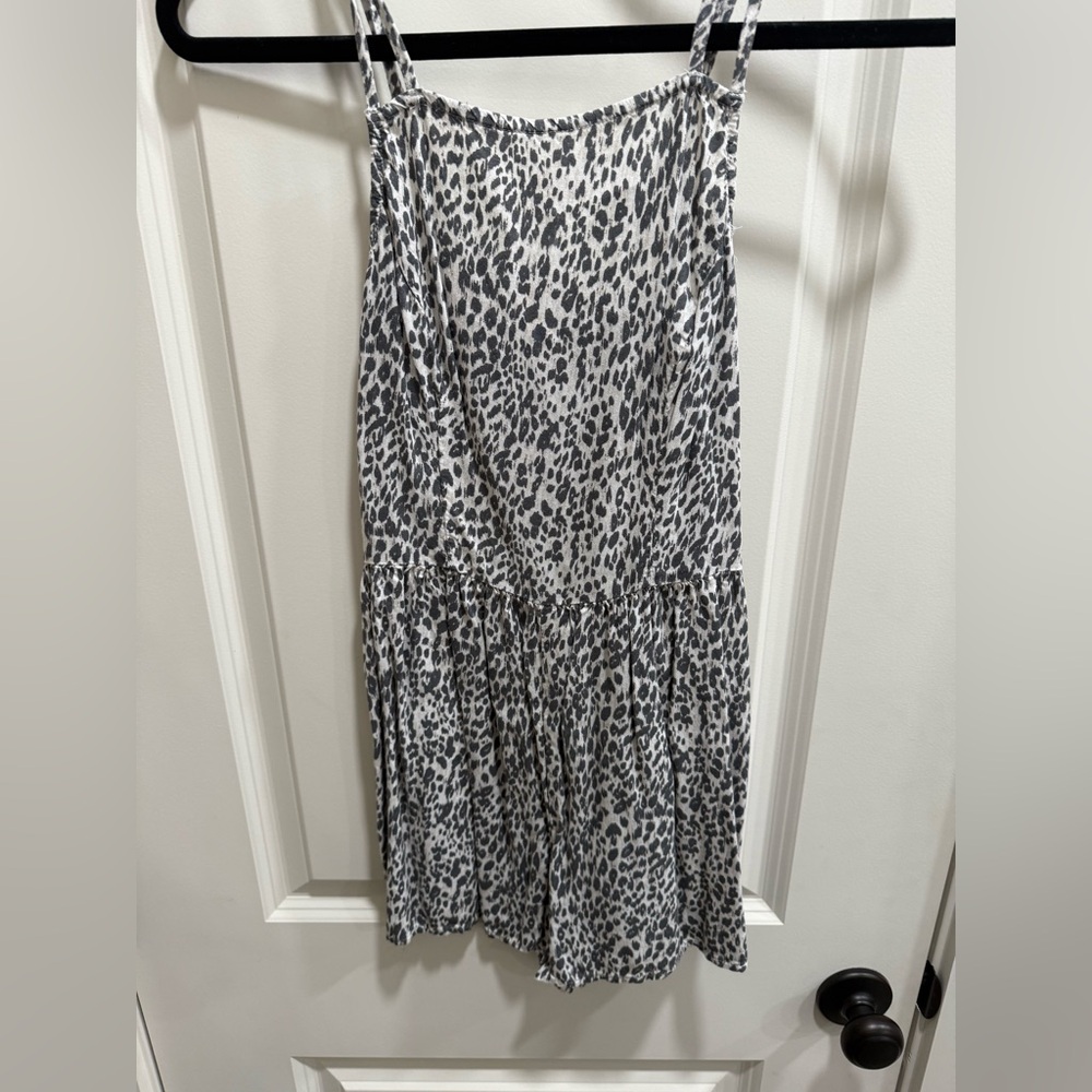 Hollister Black and White Animal Print Romper